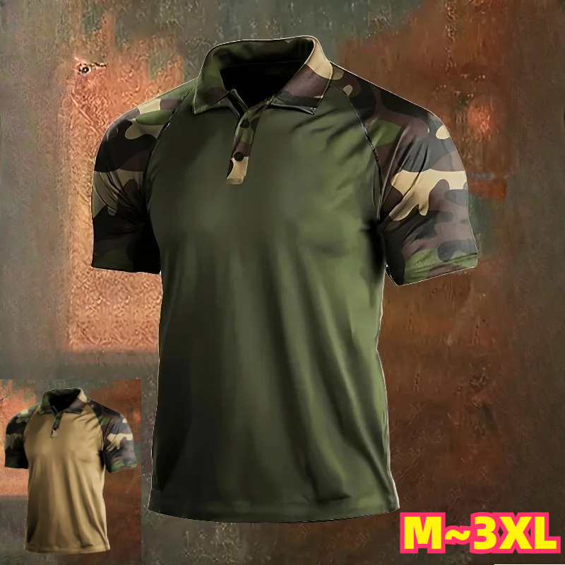 Hunting Outdoor Apparel - Camisa Polo Tática Camuflada Masculina |