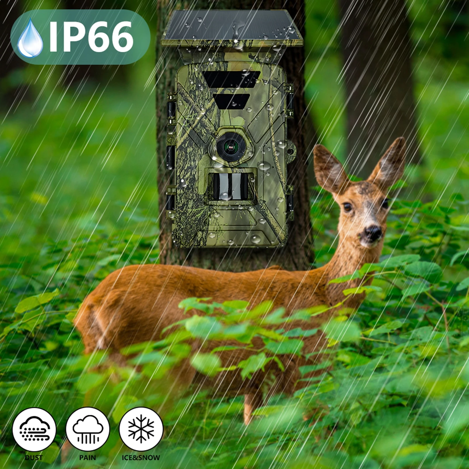Câmera de Caça Solar 8K 60MP W - Outdoor Hunting Camera Wifi avaliação e preço